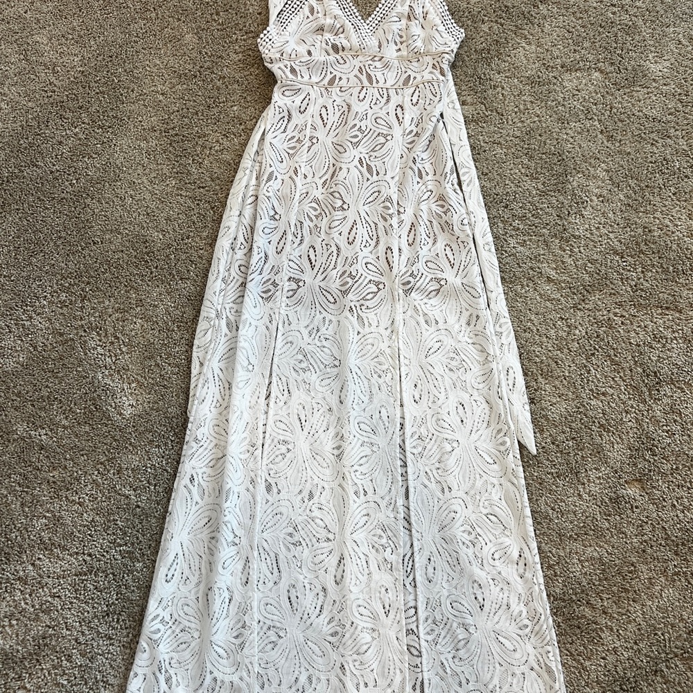 Guess White Lace Maxi Dress